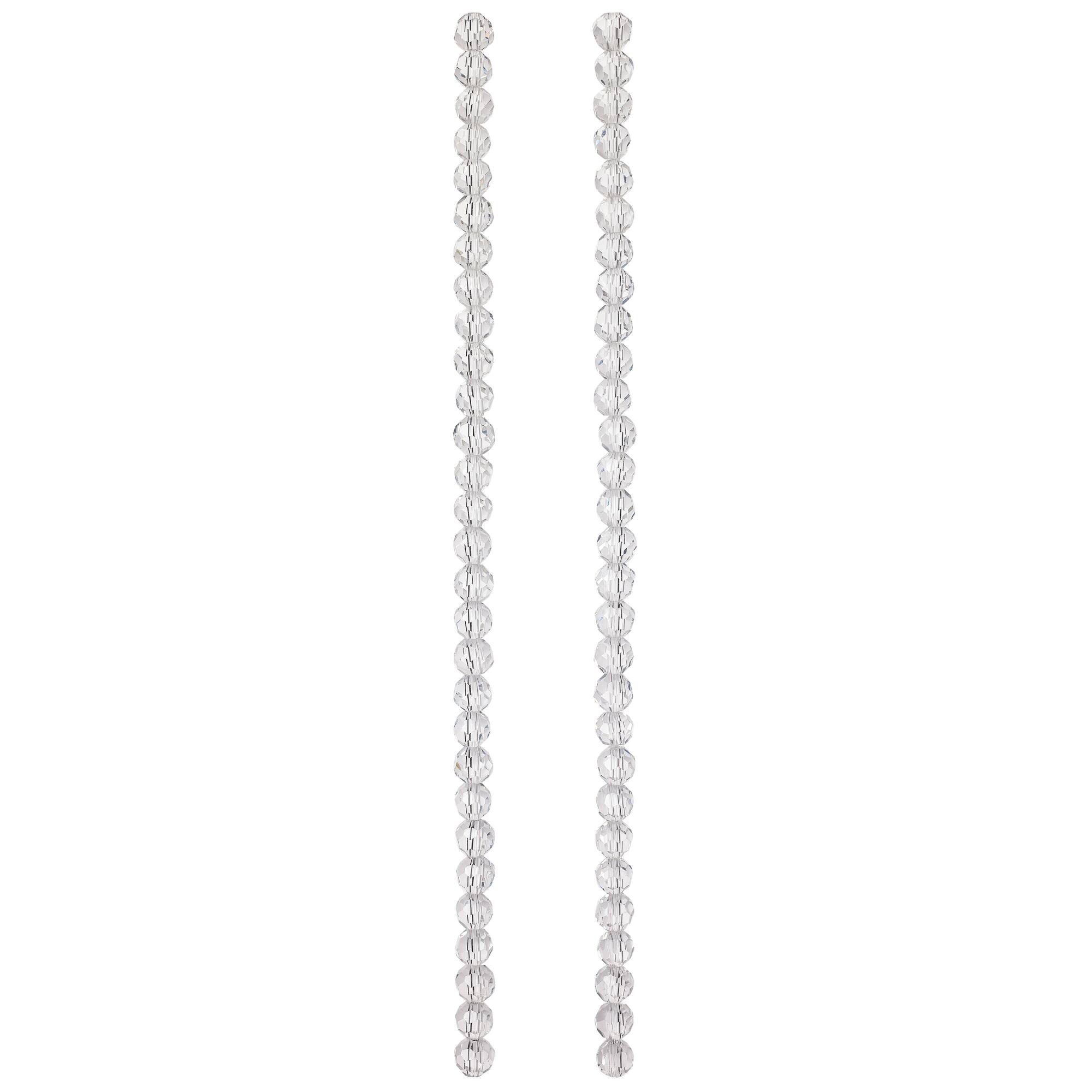 Crystal Glass Faceted Round Beads, 6mm by Bead Landing™